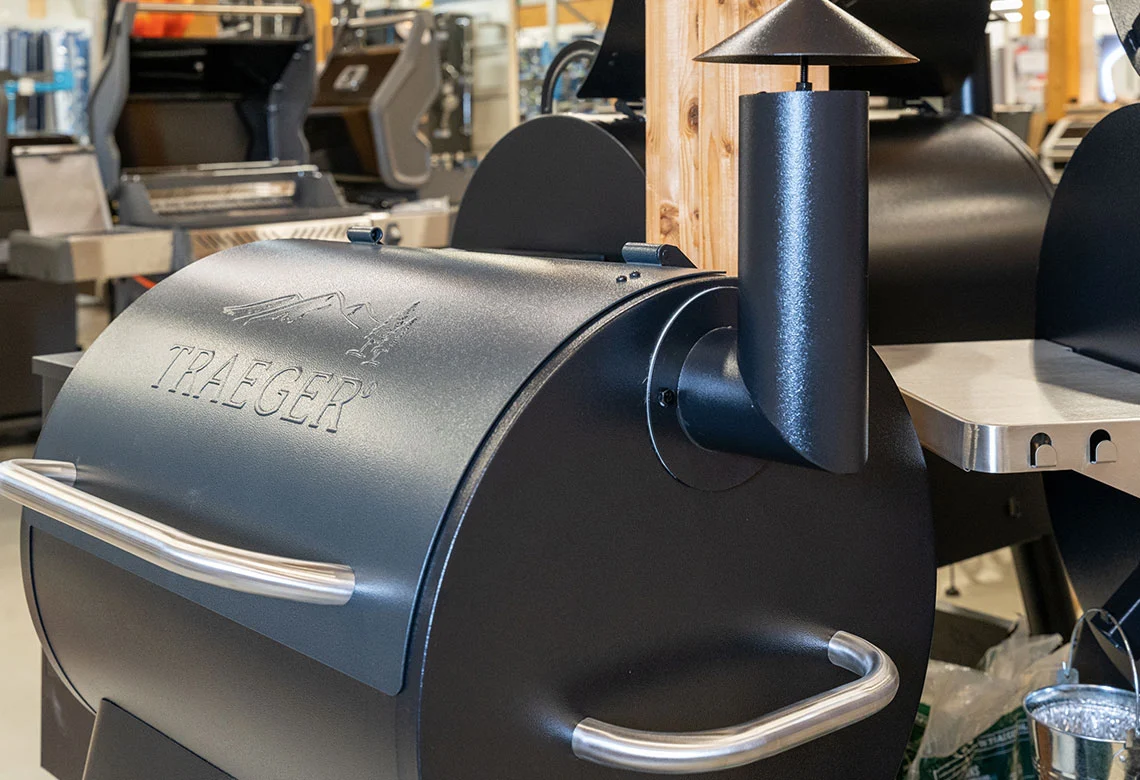 Pelletgrill von Traeger in der Ausstellung